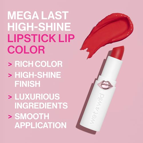 wet n wild Mega Last High-Shine Lip Color, Tanger-Ring The Alarm
