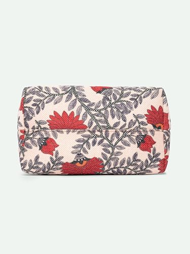 ZOUK Nawabi Couture Floral Printed Women’s Jute Sling Bag | Handcrafted Vegan Leather Multicolor Flap Shoulder Bag