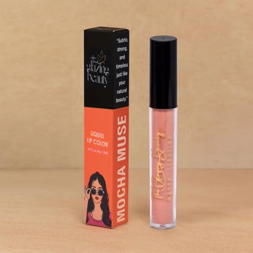 The Glazing Beauty Mocha Muse – Nude Brown Liquid Lipstick | Long-Lasting Matte Finish, Smudge-Proof & Lightweight Lip Color