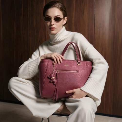 Akiki London Women's Cambridge Tote Handbag | Upto 15 Inch Laptop | Tote Bag for Work | Ladies Purse | Stylish Shoulder Bag | Gift for Women