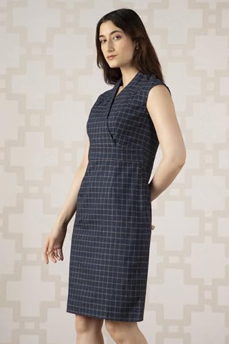 Van Heusen Women's Poly Blend Modern Above The Knee Dress (VWDRFRGFE80252_Navy