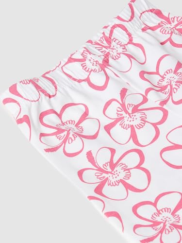 Max Girls Floral Print Leggings(Off White_2-3 Y)