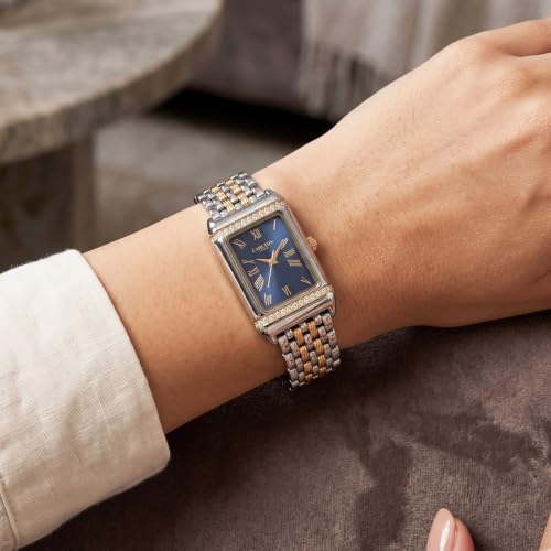 Carlton London Women Amara Analog Watch, Rectangle Dial, Stainless Steel Strap, Quartz Movement, 30M Water Resistant, Casual Wear (Sky Blue)