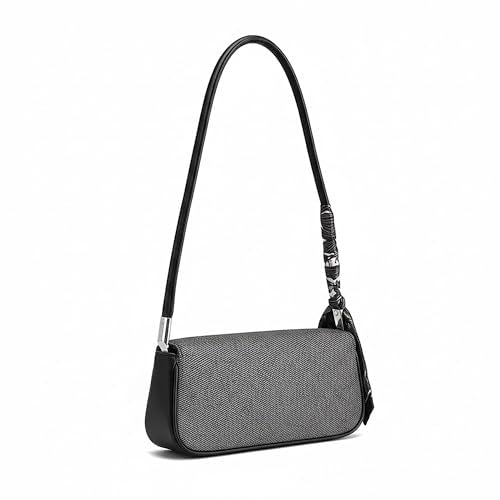 SIBY Underarm Shoulder Bags for Women's with Ribbon (Black)