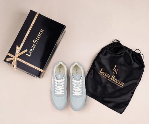 LOUIS STITCH Women’s Sky Blue Casual Lightweight Sneakers | Ortholite Cushioned Comfort | Dual-Color TPR Sole | Lightweight & Comfortable Casual Lace-Up Shoes | LSD-SNK-NBL-SB | UK-4