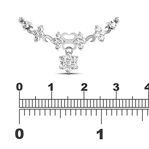 AVSAR 18k (750) White Gold and Solitaire Mangalsutra for Women