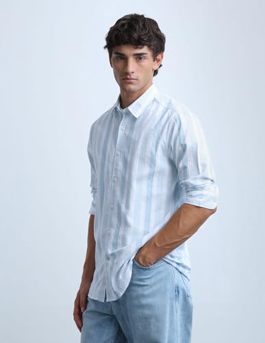 Vertical Striped Slim Fit Shirt