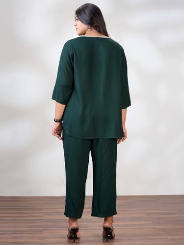 Globus Women Co-ord Set (GS576658_Green_5XL)