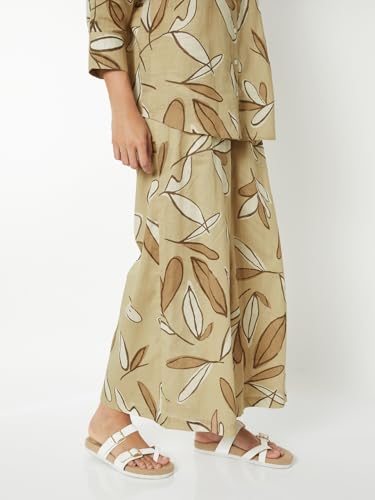 Max Women Printed Palazzos(Beige_M)