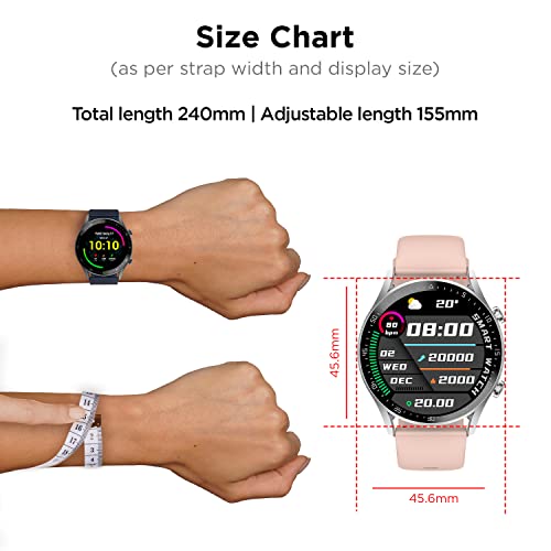 Fire-Boltt Talk 2 Pro Bluetooth Calling Smartwatch, 1.39" TFT Display with Dual Button, Hands On Voice Assistance, 120 Sports Modes, in Built Mic & Speaker (Talk 2, Pink)