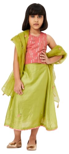 Max Cotton Girls (W24CSKTSET02_Green_3-4Y