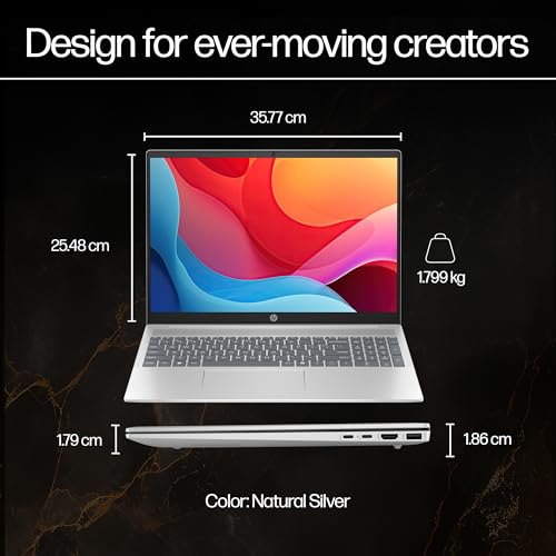 HP OmniBook 5 (Previously Pavilion) 50 Tops, AMD Ryzen AI 7 350 (16GB LPDDR5X, 512GB SSD) WUXGA 2K, Touch, 16''/40.6cm, Win11,Office24, Silver, 1.8kg, ag1048au, Next-Gen AI Copilot+ Laptop