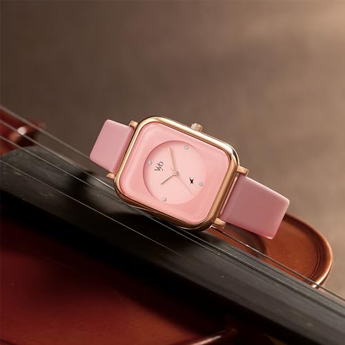 Fastrack Vyb Quartz Analog Peach Dial Leather Strap Watch for Women-FV60022WL03W