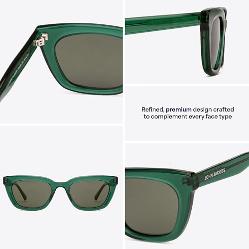 John Jacobs | Polarized and 100% UV Protected Stylish & Premium Sunglasses | Full Rim Cat Eye | JJ Tints | Women