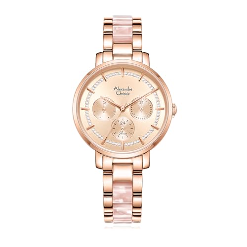 Alexandre Christie 2A56BFB Women's Multi-Function Quartz 35mm (Rose Gold)