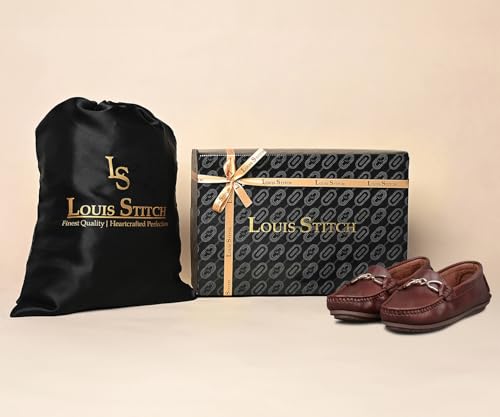 LOUIS STITCH Women's Tan Premium Slip-On Loafers with Buckle | Elegant Solid Slip-On Comfort Shoes for Casual and Formal Wear | Slip-On Loafer Shoes for Women | LSLD-BLR-HS02-TN | UK-7