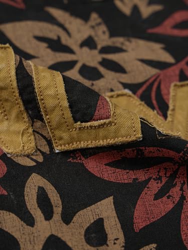 The Souled Store Nomad: Relic Men and Boys Short Sleeves Round Neck Black Printed and Embellished Comfortable Casual Streetwear Trendy Cotton Super Oversized T-Shirt