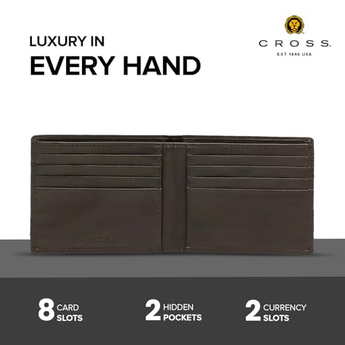 Cross Classic Century Wallets for Men Leather Original - Slim & Sleek Mens Wallet | Purse for Men Gents Wallets Brown