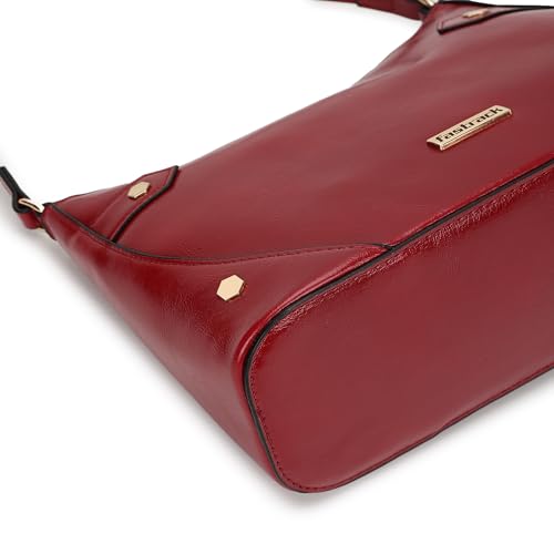 Fastrack Women's Stud Detail Shoulder Bag with Top Zip Closure | Trendy Stitching and Metal Stud Accents, Inner Zip and Slip Pockets | Comfortable Shoulder Strap | Trendy Women's Handbags