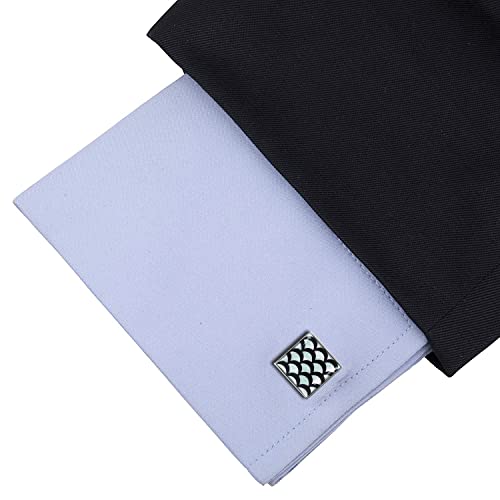 Peluche Printed Natural Mother of Pearl Stone (Semi-Precious) Cufflinks for Men