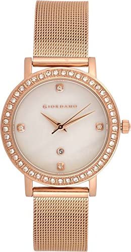 Giordano AW22 Collection Analog Watch for Women Stylish Metal Strap| 3 Hands Mechanism GZ-60025-44