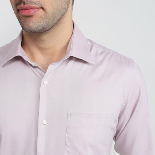 Raymond Fawn Solid Chambray Pattern Men Long Sleeve Casual Shirt