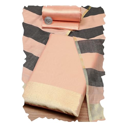 BIBA Women Pink Cotton Unstitched Suit Set_FREE SIZE