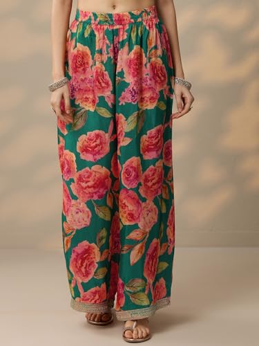 Libas Printed Silk blend Straight-fit Kurta Set for Women (51825XL)