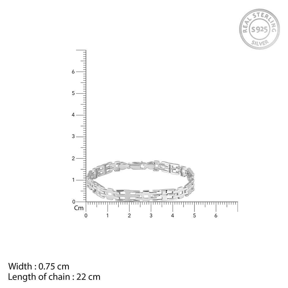 GIVA 925 Silver Kingpin Bracelet For Him, Adjustable | Gifts for Men and Boys| With Certificate of Authenticity and 925 Stamp | 6 Months Warranty