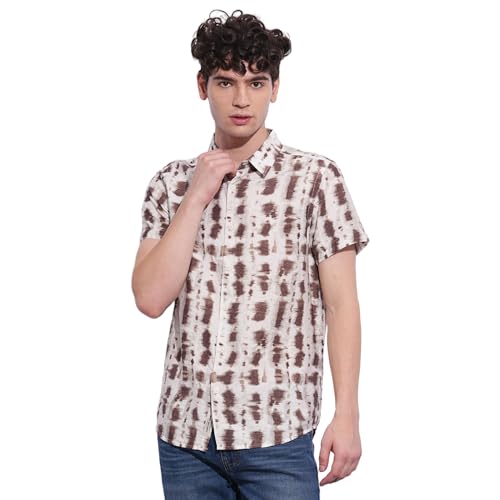 Being Human White Regular Fit Regular Collar Men's Shirt Clothing