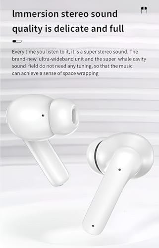 VEHOP Phantom Truly Wireless Earbuds TWS | ~32dB ANC & Transparency Mode | Upto 40Hrs Playtime | Bluetooth V5.4 | Quad Mics with AI-ENC | 40ms Low Latency Gaming | Breathing LED Lights (White)