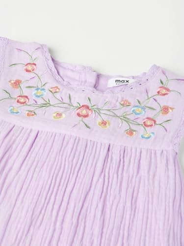 Max Girls Embroidered Top (Purple_3-4 Y)