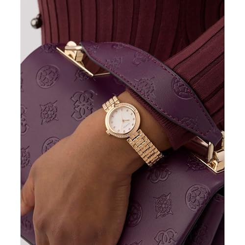 GUESS White Round Dial Analog Women's Watch - GW0930L3