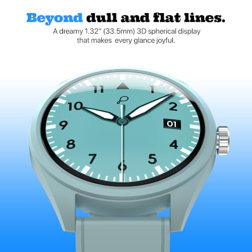 Pebble Pixie 1.32" AMOLED Smartwatch with Bluetooth Calling | Always-On Display, Lightweight, Health & Sleep Tracking, Smart Notifications