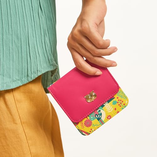 Chumbak Women’s Wallet – Everyday Compact PU Leather Wallet, Ladies Purse with Card Slots & Secure Closure – Stylish Vegan Leather Travel Wallet