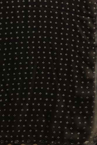 W for Woman W Women Black Festive Geometric Print Georgette Kurta Set, Sharara & Dupatta_24FEWS10619-123035_3XL