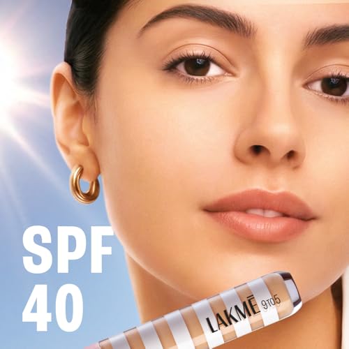 Lakme 9to5 Hya Beach Edit Colour Correcting + Brightening Concealer, SPF 40, Light 1, 6ml