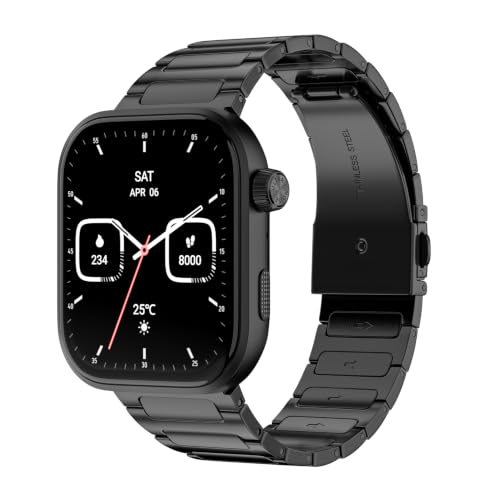 Noise New Launch ColorFit Ultra 4 Smartwatch with BT Calling, 1.96" AMOLED Always-On Display, AI Transcription & Voice Commands, Metal Body, 10m Water Resistant, Heart Rate Monitor (Elite Black)