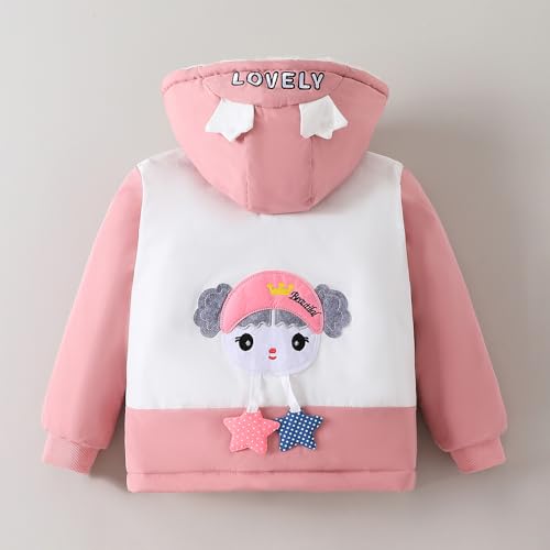 Hopscotch Girls Pink Full Sleeves Embroidered Colourblock Jacket For Age (2-3 Years)