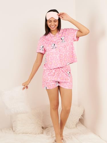 Sweet Dreams Women Snoopy Blooms Shorts Set