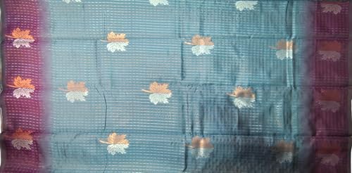 SREE KUMARAN Women's Kanchipuram Kubera Silk Pure Pattu Sarees With Blouse (VSK138-2) (VSK181-2)