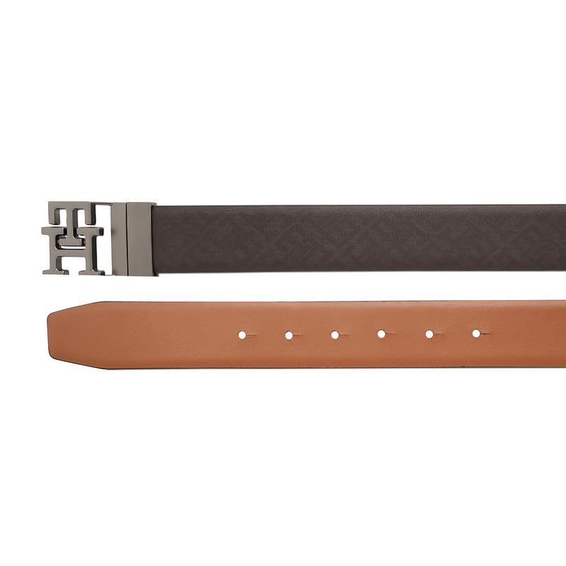 Tommy Hilfiger Men Dunmore Reversible Belt - Brown+Tan, XL 1.10M