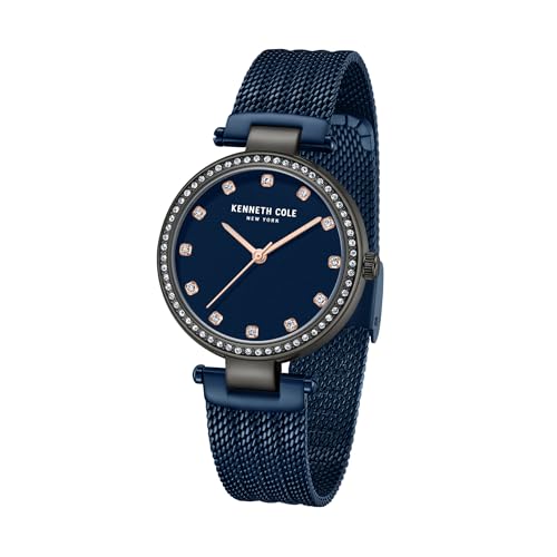 Kenneth Cole Quartz Analog Blue Dial Stainless Steel Strap Watch for Women