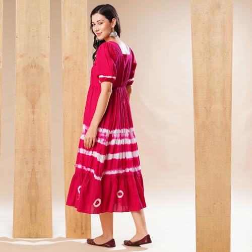 Globus Women Ethnic Dresses (GS567392_Pink_XS)