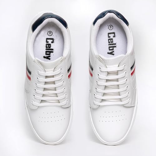 White Casual Shoes with a Hidden HeelStylish, Comfortable, and Durable Footwear for Everyday Wear