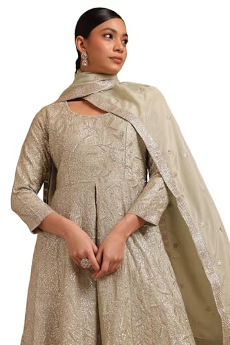 Soch Women's Poly Chinon Salwar Suit (OWS5CD21868_Sap Green
