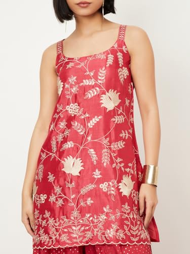 Max Women's Wool Kurta Set (CTKST53002A_RED