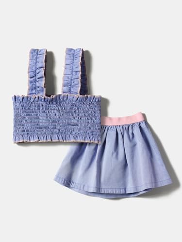 Nauti nati Girls' Top and Printed Shorts Combo Set