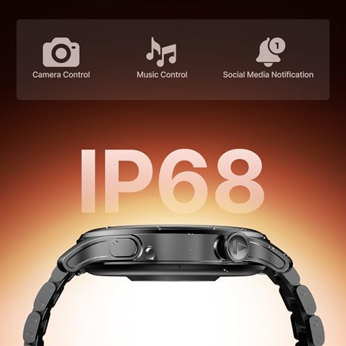 boAt Ultima Prime smartwatch with 1.43” AMOLED Display, AOD, Personalized Fitness Nudges, Functional Crown,100+ Sports Modes, Create Your Own Watchface, smartwatch for man and Woman (Steel Black)