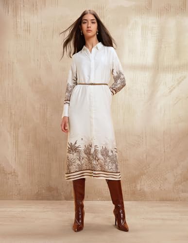 U.S. Polo ASSN. Women Tropical Printed Shirt Dress (UWAW25DRS184_Iguana_XL)